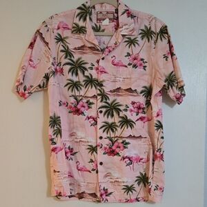 Tropical Flamingo Print Casual Shirt